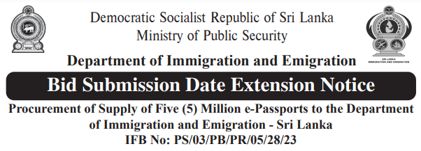 Procurement of Supply of Five (5) Million e-Passports to the Department of Immigration and Emigration