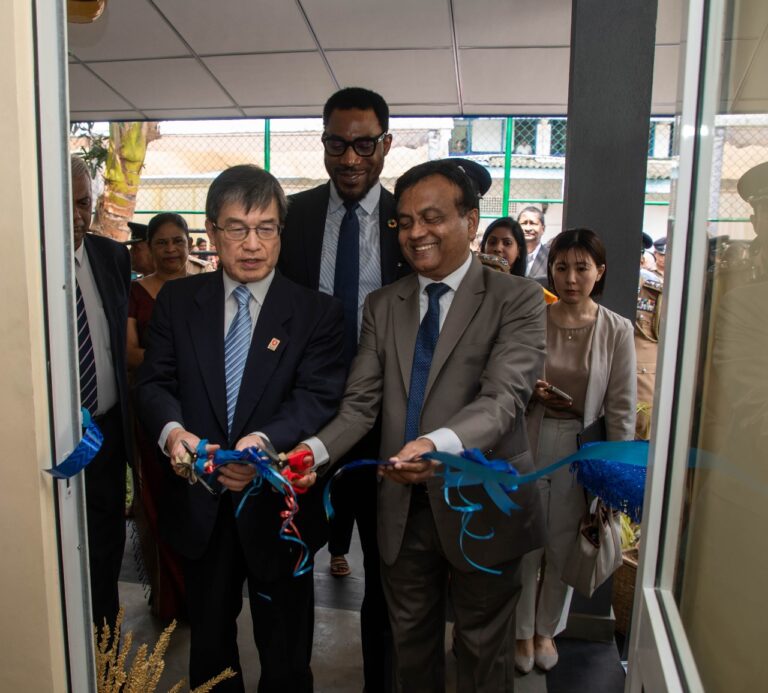 The newly constructed Japan-funded Emergency Waiting Area (EWA) at the Kalutara South Police Station was officially handed over to the Sri Lanka Police on Thursday, 27 March 2025